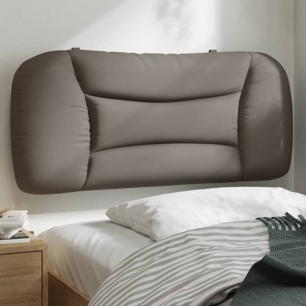 vidaXL Pernă pentru tăblie de pat, gri taupe, 90 cm, material textil