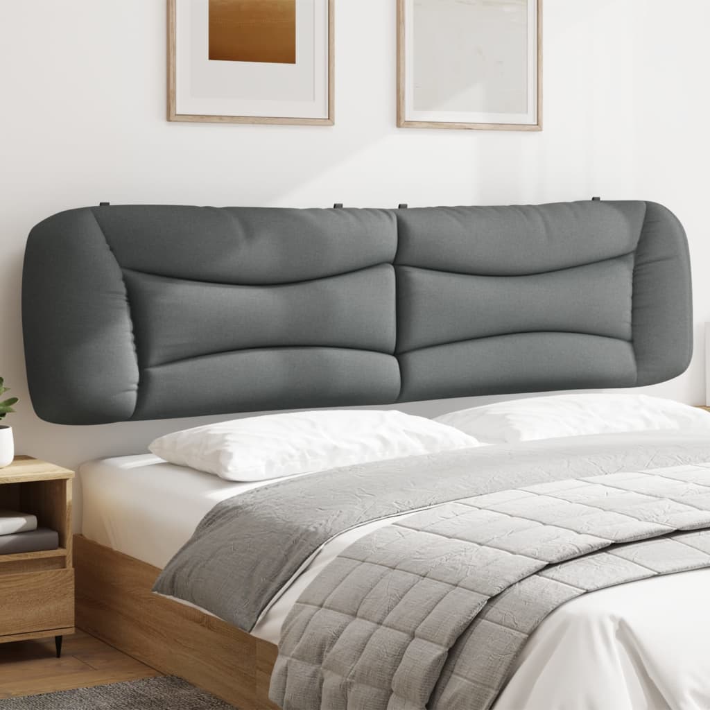 vidaXL Pernă tăblie de pat, gri deschis, 200 cm, material textil