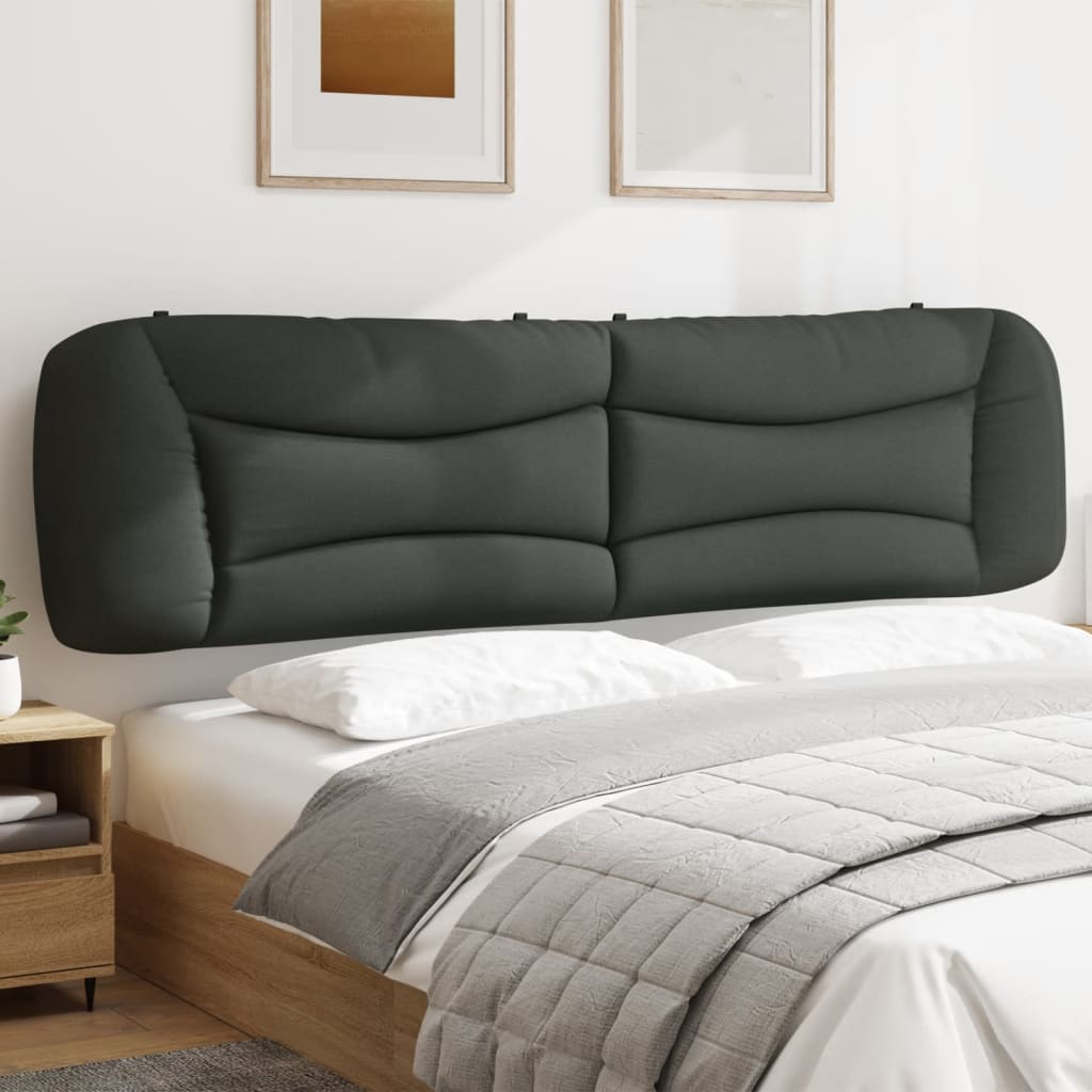 vidaXL Pernă pentru tăblie de pat, gri închis, 200 cm, material textil