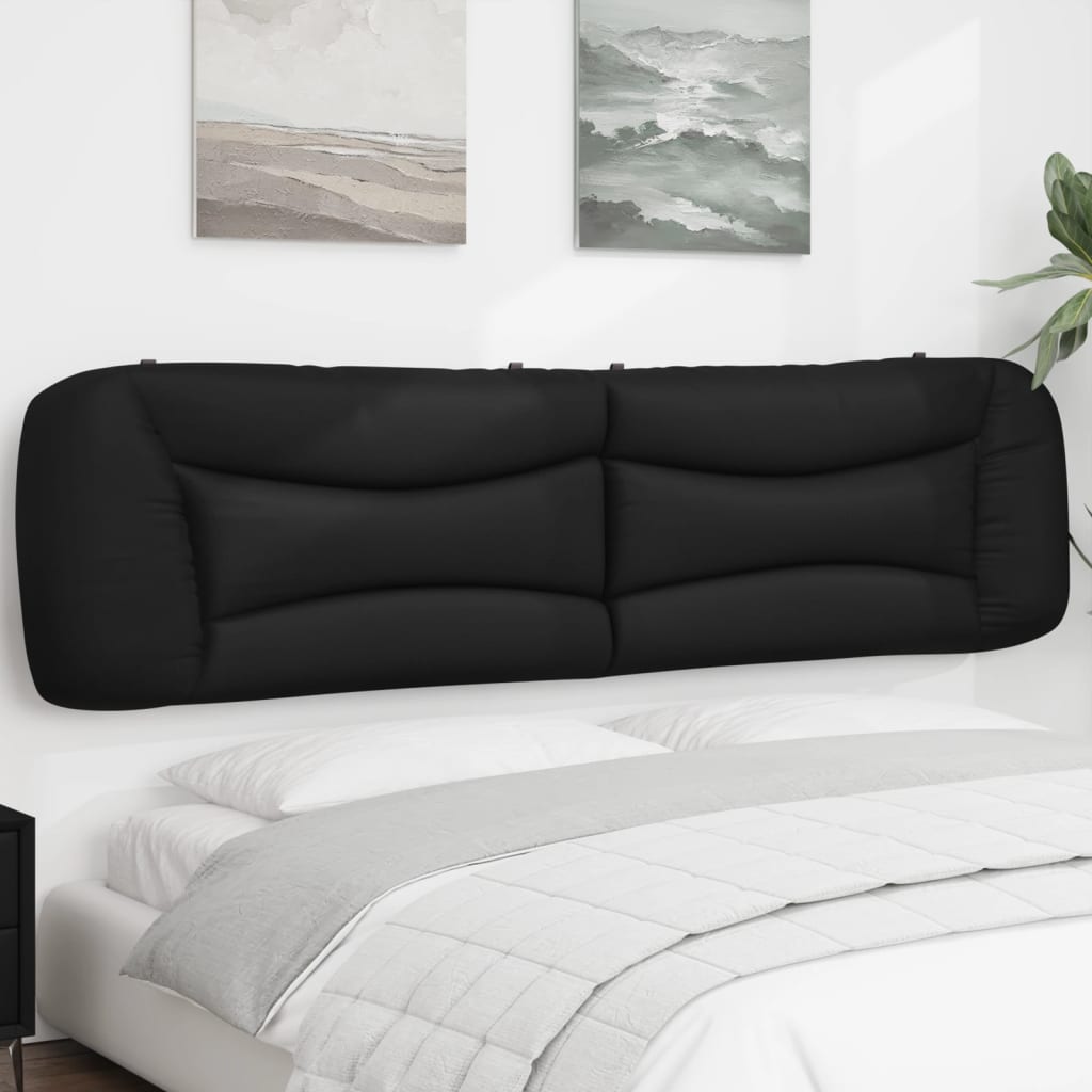 vidaXL Pernă pentru tăblie pat, negru, 200 cm, piele artificială