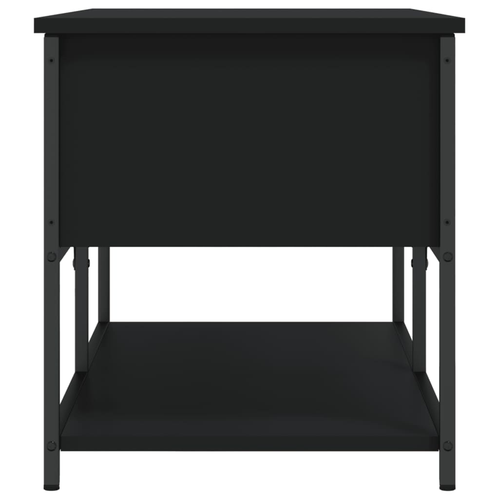 Sitzbank mit Stauraum Schwarz 100x42,5x47 cm Holzwerkstoff