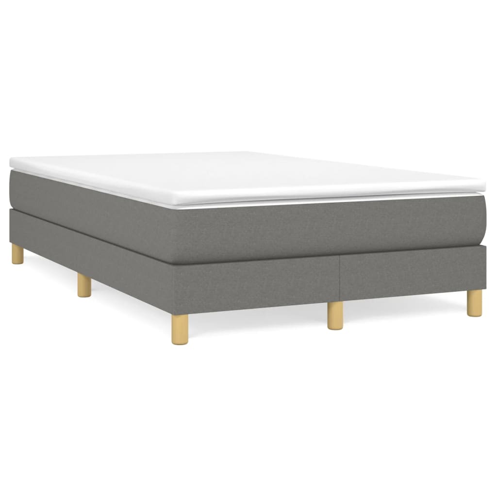 Box spring postel s matrací tmavě šedá 120x190 cm textil