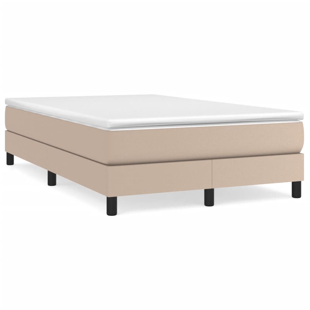 Box spring postel s matrací cappuccino 120x190 cm umělá kůže