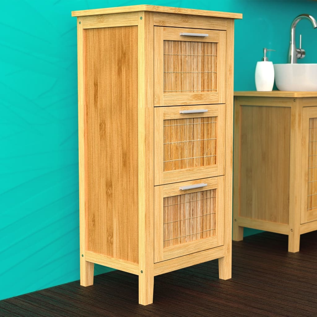 EISL Koupelnová skříňka se 3 zásuvkami bambus 30 x 42 x 82 cm